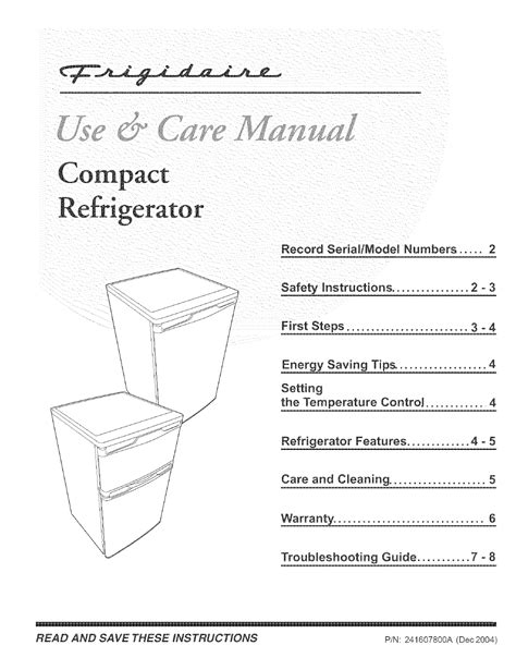 User manual Frigidaire FFTA1422U2 (English 